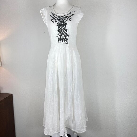 Free People Toosaloosa Maxi Dress White Size XS Embroidered - Picture 1 of 14